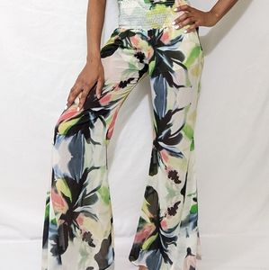 Show Me Your MuMu Roberts Party Floral Watercolor Pants